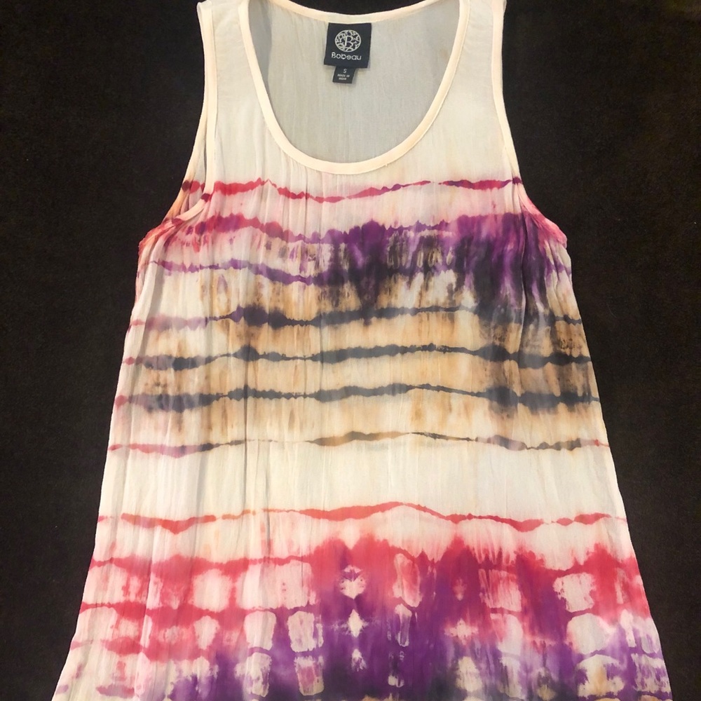 Sheer tie dye Tank top